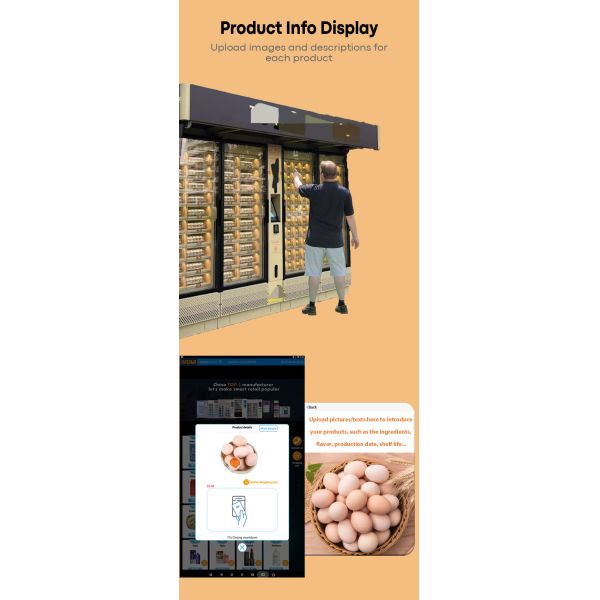 Locker Vending Machine Providing Direct to Consumer Egg Sales with Cooling System and Support for Various Payment Methods