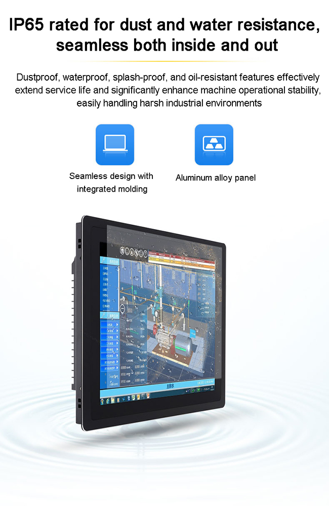 Custom Logo Embedded All-in-One Fanless PLC Industrial Control Computer Vehicle Touch Screen Panel PC with Embedded Logo