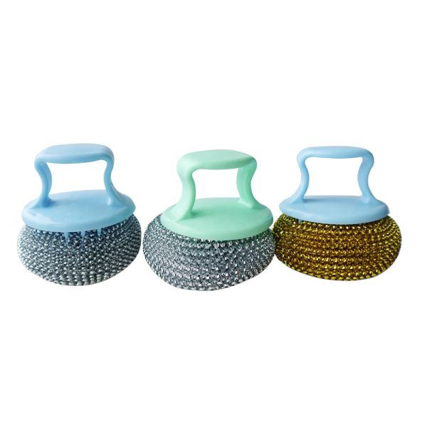 Stainless Steel Kitchen Scourer Rust Proof Non Scratch with Handle