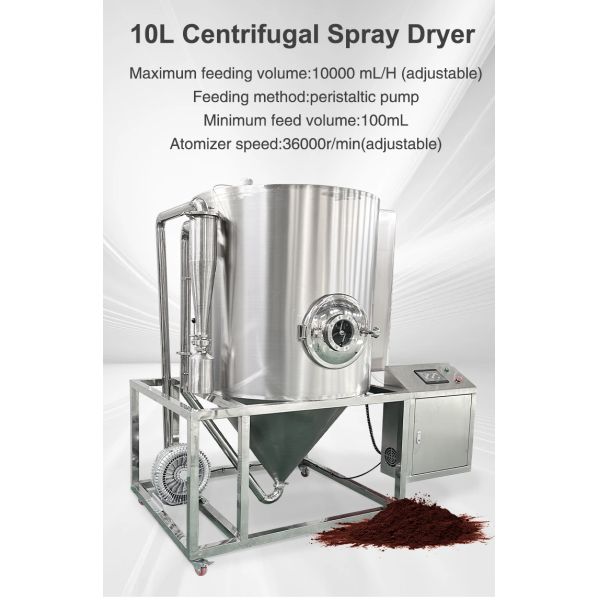 High Efficiency Centrifugal Spray Dryer Milk Powder/Protein/Egg White 10L Spray Drying Machine