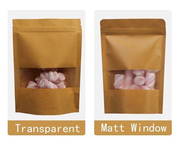 280micron Stand Up Zipper Pouch With Clear Window