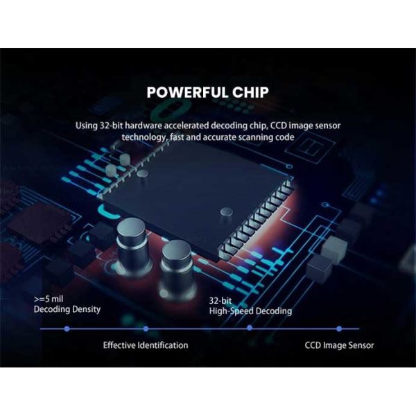 680*480 Long Range Qr Code Scanner / 300dpi 1D/2D QR Code Wireless Barcode Scanner