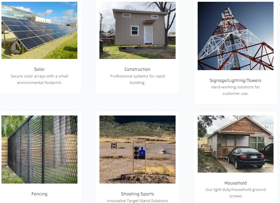 Helical Screw Piles for Foundation Solar Support Spiral Galvanized