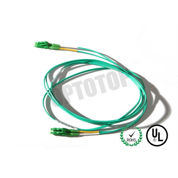 LC LC Fiber Patch Cord 2F ZIP 2MM Corning SMF-28 ULTRA In Green Jacket
