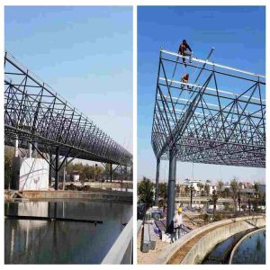Buy cheap S235JR Single Layer Grid Space Frame Truss Prefabricated GB Roof from wholesalers
