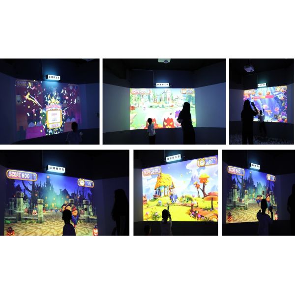 3D Visual Interactive Wall Projection With Diverse Game Themes For Hotels
