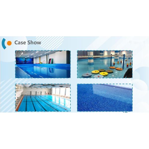3D Texture Design 18x33 Pool Liner 25m Mosaic Light Blue Pool Liner