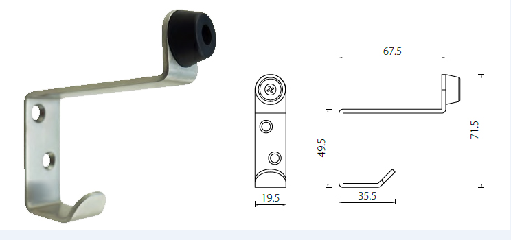 19.5 MM Door Fitting Hardware / Security Door Accessories EN1634-1