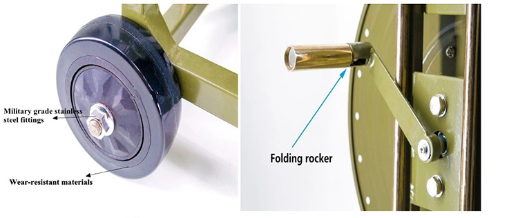 PC Plastic PCD380 Deployable Tactical Fiber Optic Cable Roller Unbreakable Empty Cable Drum Reel