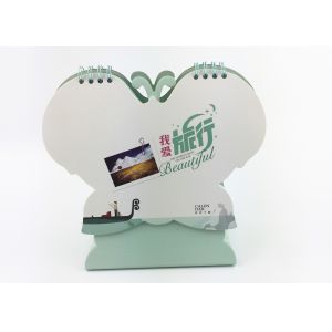 Customized Unique Monthly Office Desk Calendar Butterfly Shape With Stand