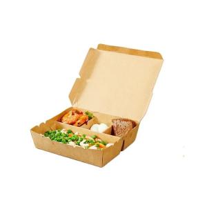 Buy cheap Biodegradable Cowhide Paper Food Takeaway Boxes Containers Salad Divider product