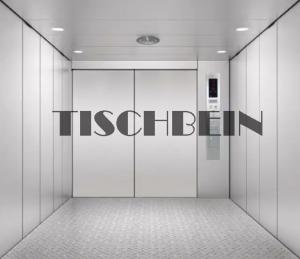 China Traction VVVF Painted Steel Cargo Elevator Freight Elevator With Checkered Plate Floor Door Holding Button For Warehouse on sale