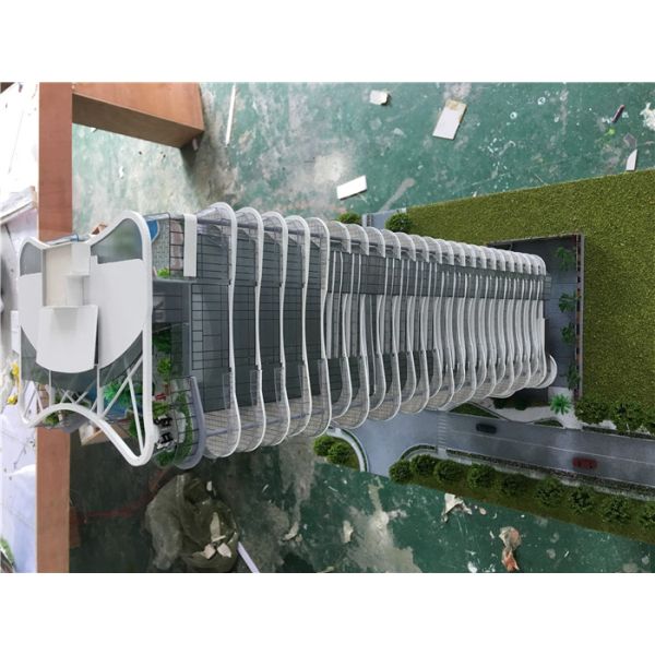 1/250 Scale 3D Miniature Building Models House With Blue Light , Maquette Architectural Model