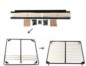 Buy cheap Twin Size Metal Slatted Bed Base For Home / Hotel Mattress Easy Assemble product