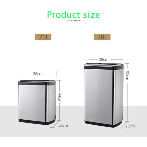 Compact Automatic Smart Waste Bins Smart Hand-free Electronic Kitchen Trash Can