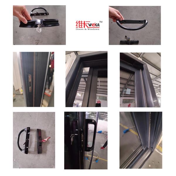 ODM UPVC Double Glazed Bay Window PVC Balcony Doors Hurricane Impact