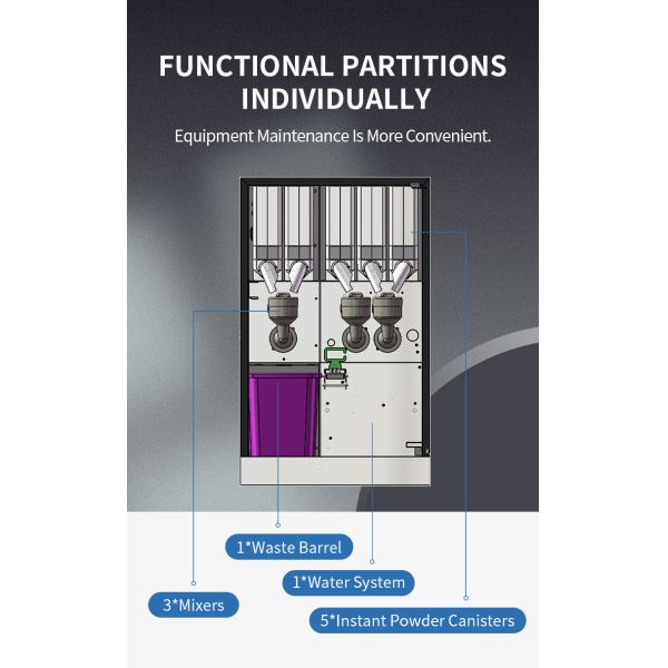 MACAS Instant Coffee Vending Machine Coffee Powder Vending Machine 220VAC