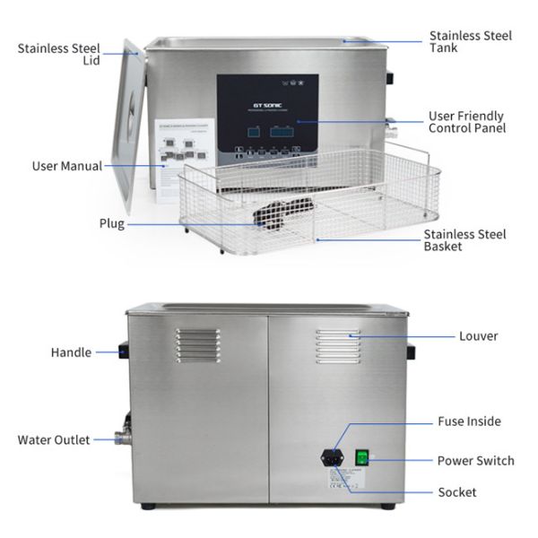27l Ultrasonic Denture Cleaner Laboratory With Degassing Option