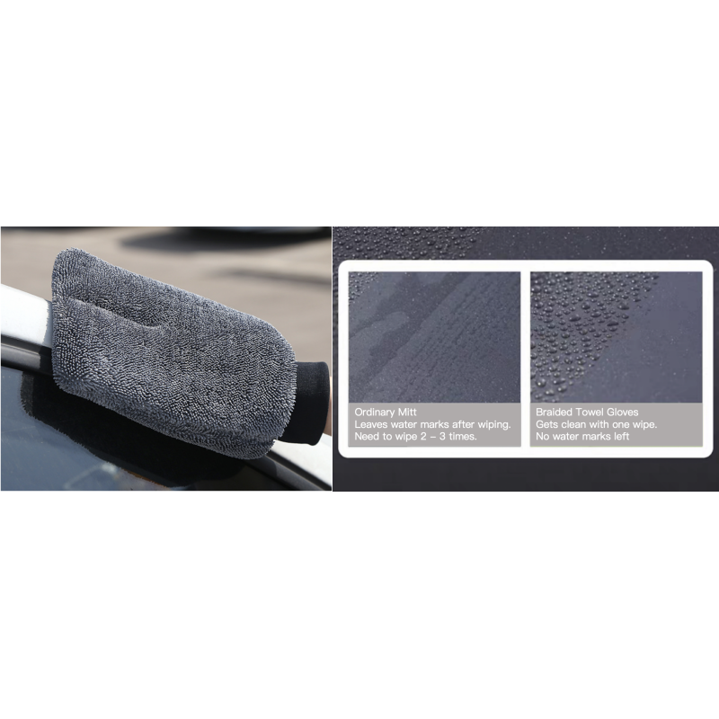 Double Sided Car Washing Mitt Twisted Loop Microfiber Towel