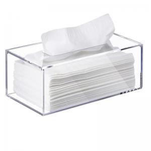 Buy cheap Transparent tissue box acrylic tissue box holder rectangular bathroom tissue dispenser decorative box product