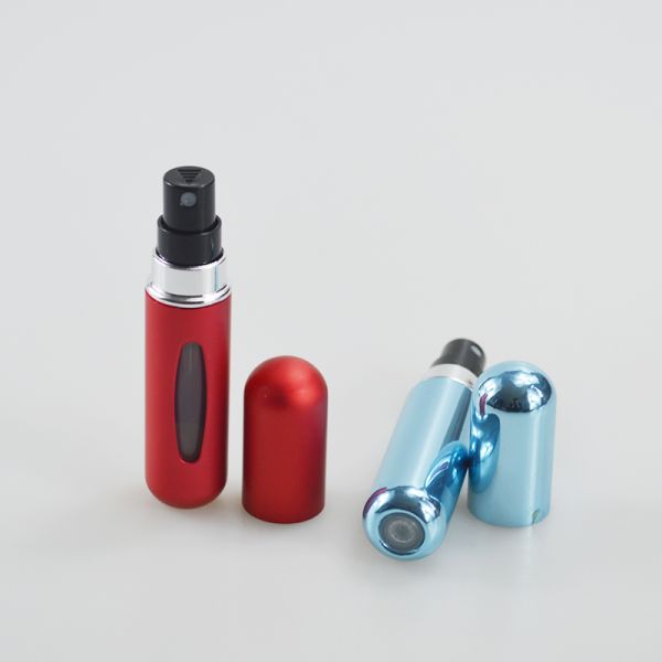 Aluminum Collar Travel Sized Mini Perfume Atomizer Spray Bottle for Refillable Travel