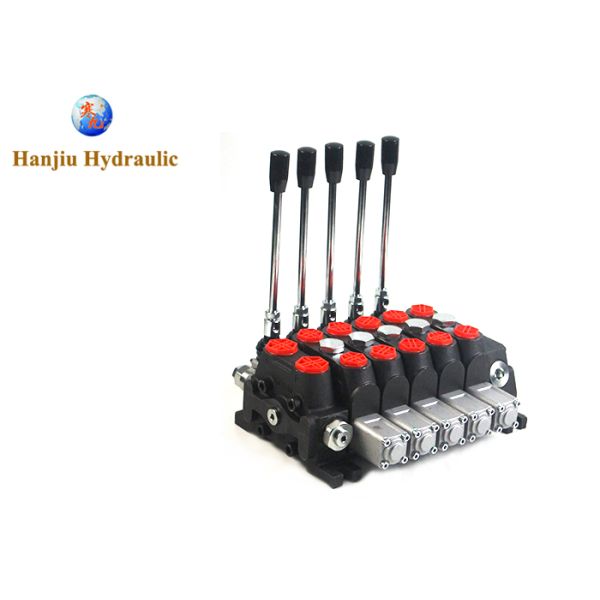 Hydraulic Directional Control Valve Dcv100 Manual High Pressure Valves 315 Bar 5 Spools For Cranes