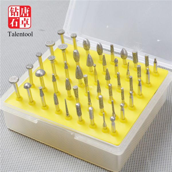 3mm Conical Point Tip Diamond Burr Bits Grinding Tools 3mm-16mm Tip Length