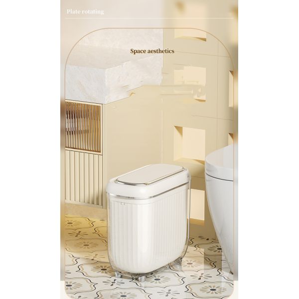 Mopup Touchless Bathroom Trash Can 3.5 Galon Smart Waste Bin Sensor Aroma Therapy