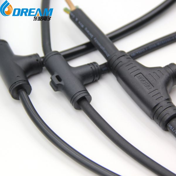 3 Way Waterproof T-Type Electrical Connector IP67 Cable Tee Connector