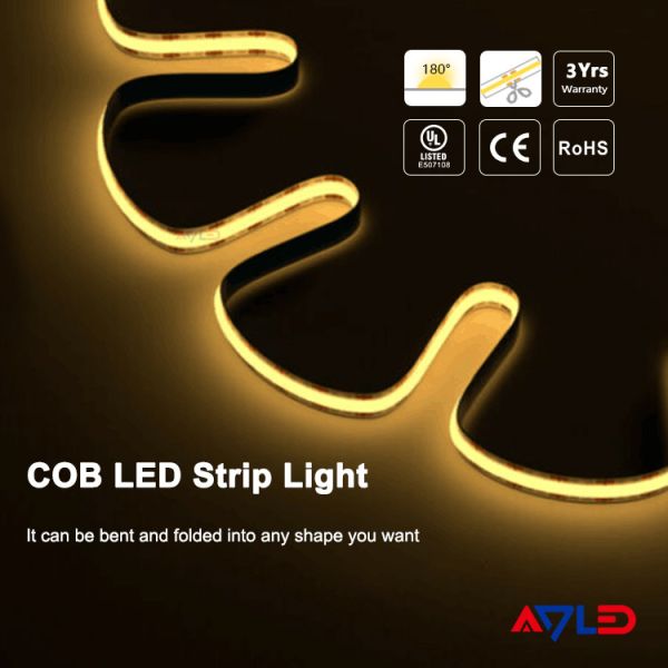 Warm/Nature/Cool White 320LEDS/M DC5V COB LED Strip Linear Ribbon High Density