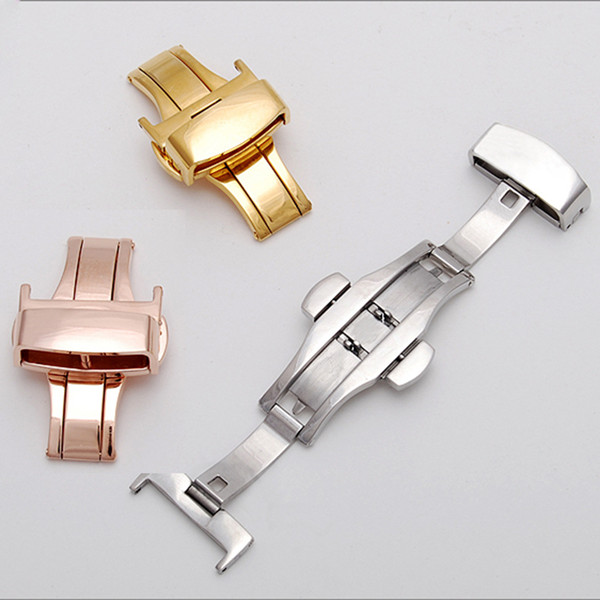 Stainless Steel Deployment Buckle Clasp , Folding Butterfly Watch Clasp
