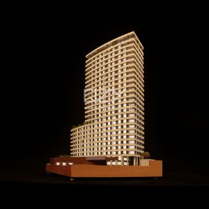 BBC Televation Centre Model Miniature Acrylic Architecture Model 1/150