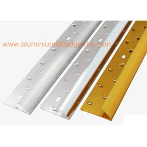 Solid Aluminium Carpet Trim , Curved Carpet Transition Strips Separator