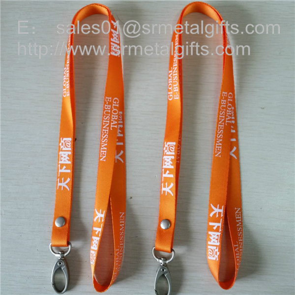 riveted nylon lanyard with metal olive clip