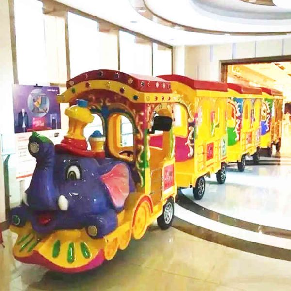 Elephant Lovely Amusement Fun Train Rides / Kiddie Train Ride 14 Riders
