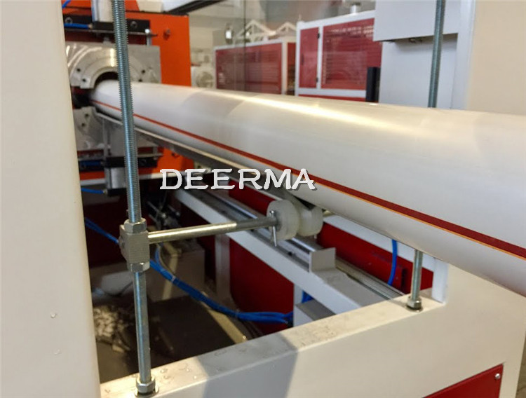 Counter Rotating Twin Screw Extrusion Line 37kw PVC Pipe Manufacturing Machine Customized