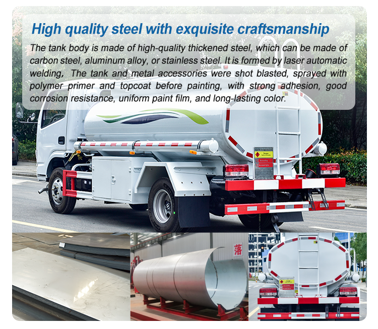 Custom Small Size Capacity 3000L Fuel Tank Truck Vehicle Oil Storage Tank Truck