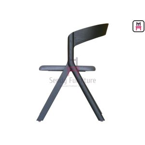 Unfoldable Miniforms Ash Wood Dining Chair D53cm Fabric Leather