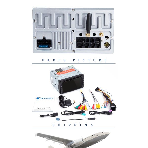 6.2 Inch Touch Screen Android 7.1 In Car Stereo Dvd Player With SD Card Port