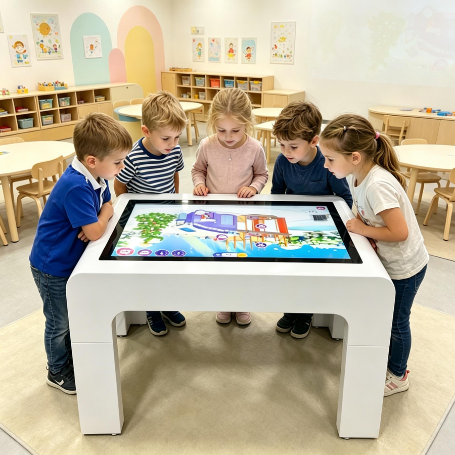 Windows OS 43 Inch Interactive Touch Table Smart Touch Screen Tables For Kids
