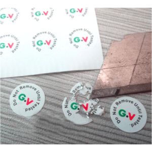 Custom Destructible Vinyl Labels Security Eggshell Stickers Tamper Seal