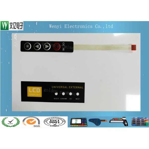 Tactile Polydome Embossing Membrane Switch , Custom Membrane Switch Panel