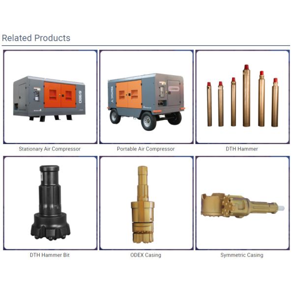 16T 200m Crawler Mounted Drill Rig With Air Compressor