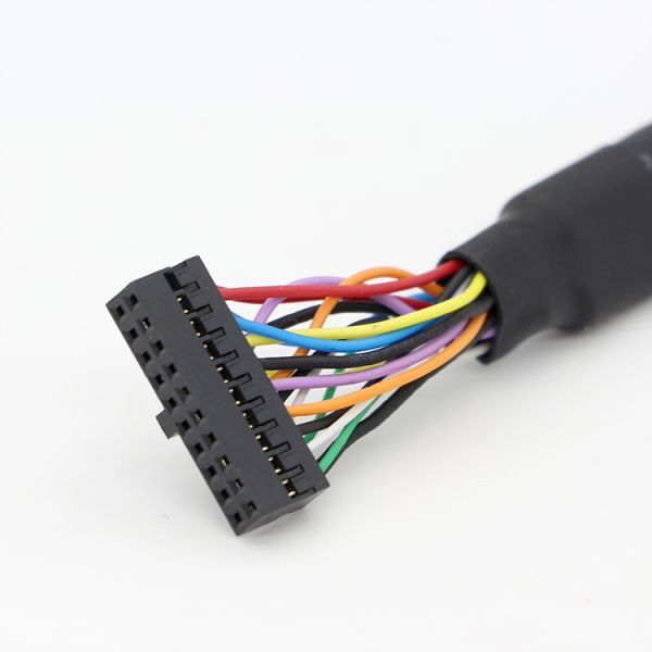 Y Splitter Screw Locking Stud Dual USB 3.0 Type A Female Panel Mount USB Cable with Molex