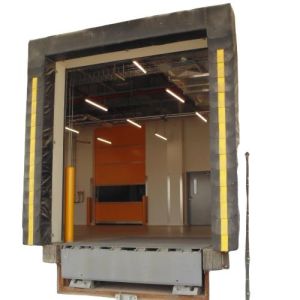 Warning Stripe Industrial Durable Loading Dock Seals , Double Weaved Fabric