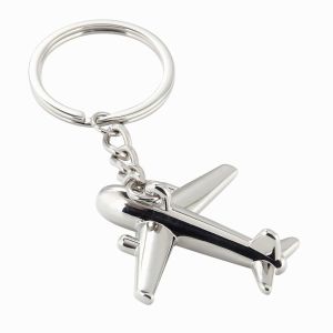 Rectangle Metal Airplane Key Chain , Airliners Helicopter Key Chain