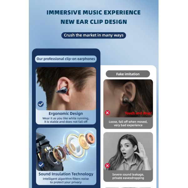 Waterproof IPX-5 OWS Gaming Earphone Low Latency Stereo True Wireless for Driving Takeout and Meetings