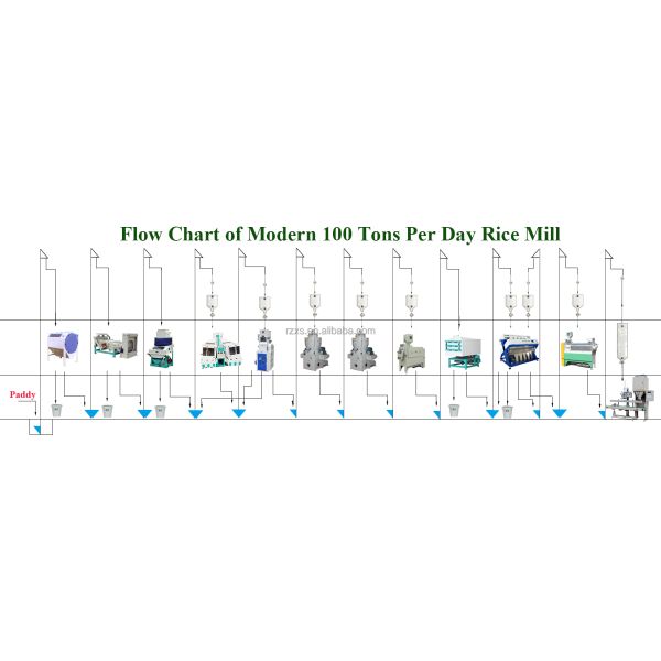 100 Ton/Day Big Turnkey Rice Milling Machinery Work Video Polishing Machine in Nigeria