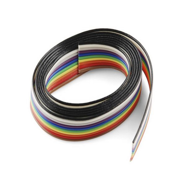 10 Pin IDC Flat Rainbow Ribbon Cable 2.54mm Pitch 10 Way F/F Connector