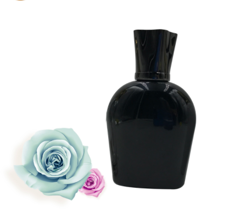 Pink Square Glass Perfume Bottles 100ml With Full Around Printing Surface